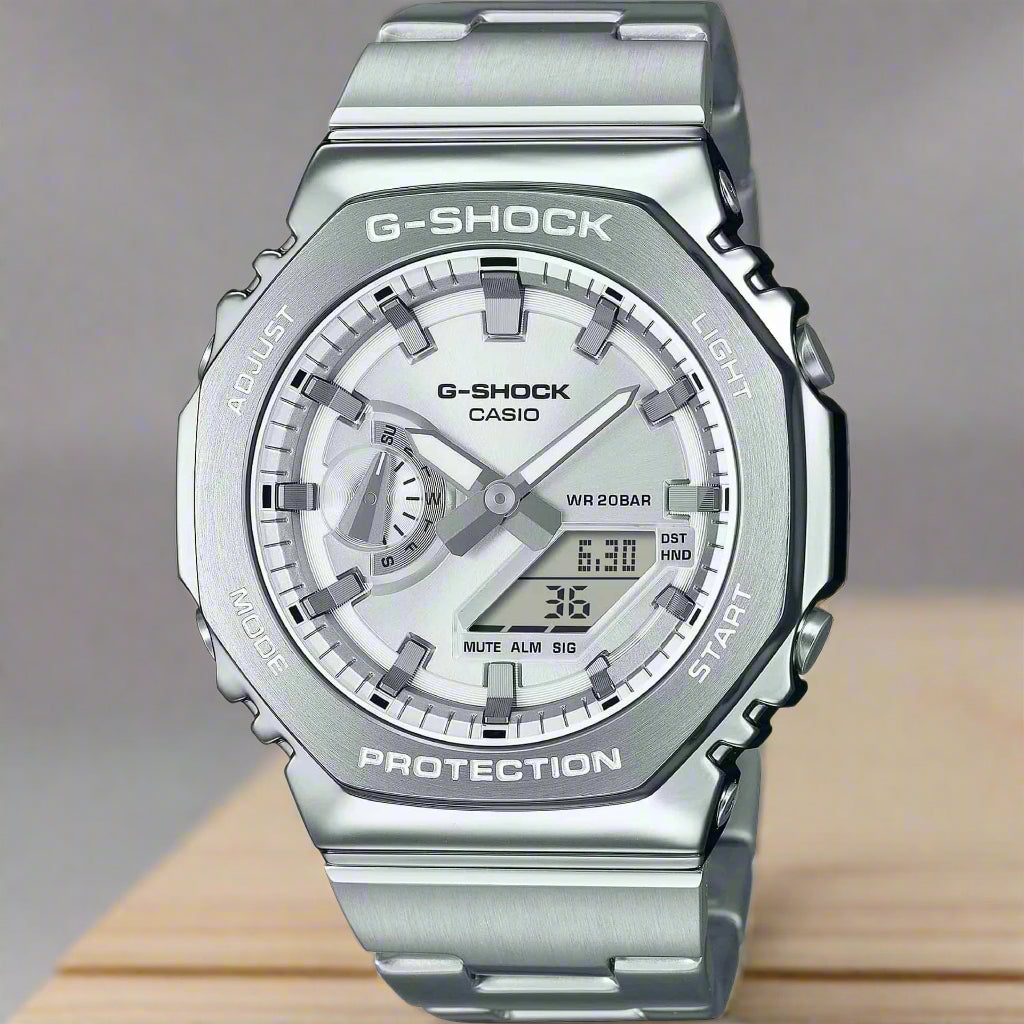 Casio silver G-SHOCK X093_GM-2110D-7AER