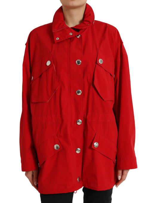 DOLCE & GABBANA Elegant Red Long Sleeve Jacket