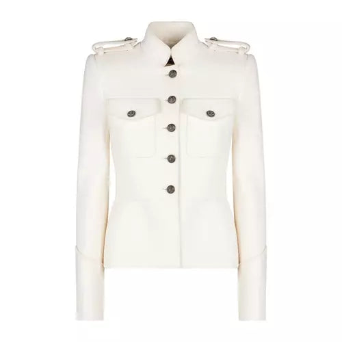 Dolce & Gabbana WHITE WOOL JACKETS & COAT