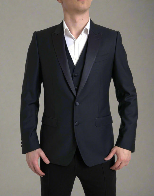 DOLCE & GABBANA Elegant Slim Fit Two-Piece Martini Suit