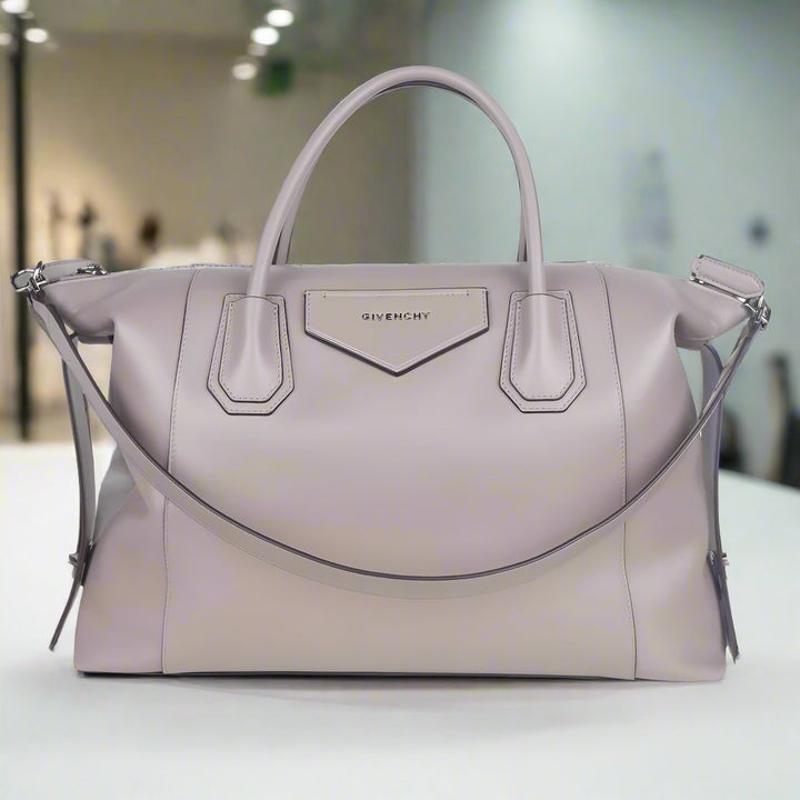 GIVENCHY Gray Leather Crossbody Bag