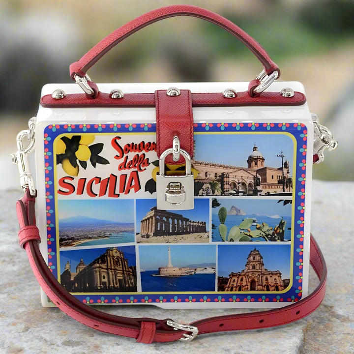 DOLCE & GABBANA Multicolor Sicily Plastica Handbag Made in Italy