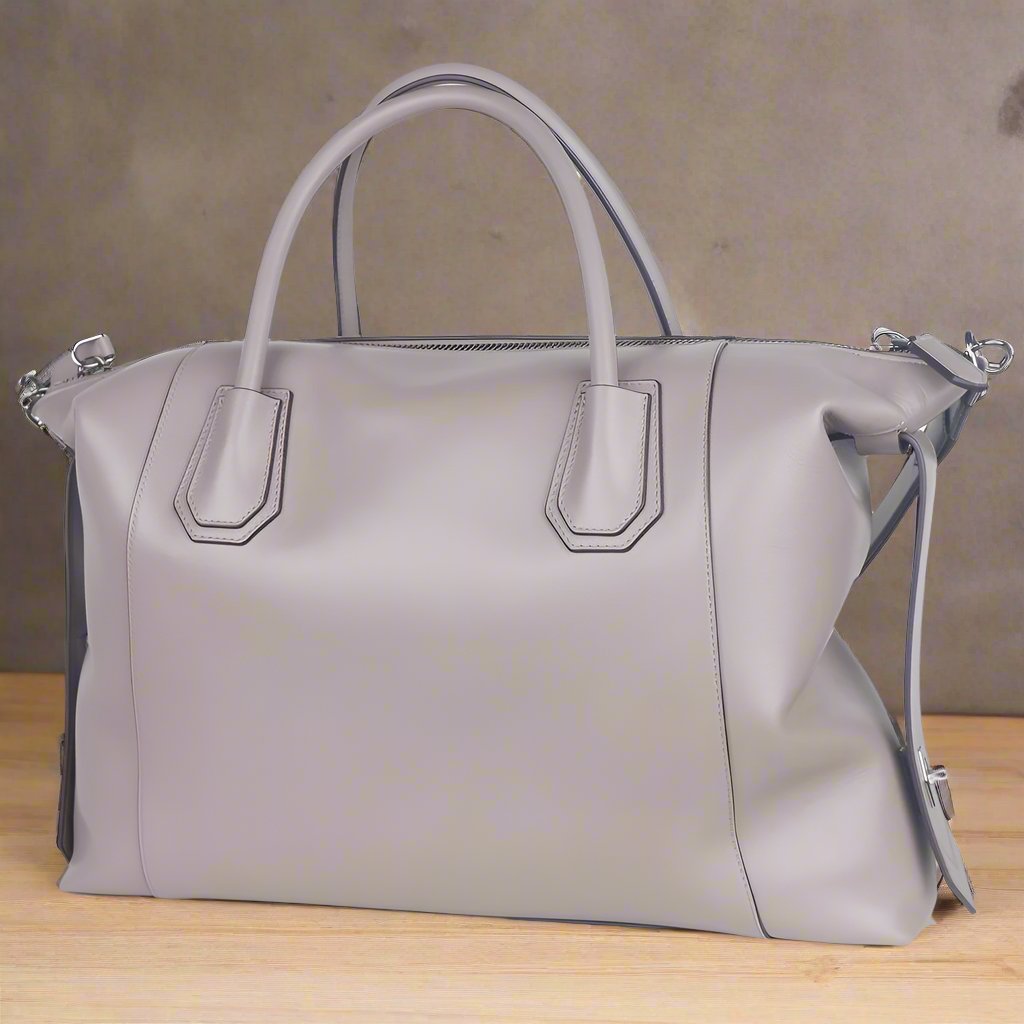 GIVENCHY Gray Leather Crossbody Bag