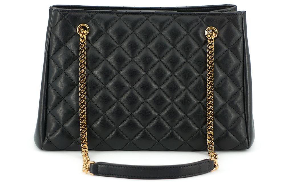 VERSACE Elegant Quilted Nappa Leather Tote Bag