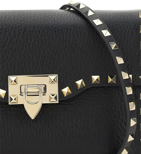 BOLSO BUCKET ROCKSTUD NEGRO DE VALENTINO GARAVANNI 