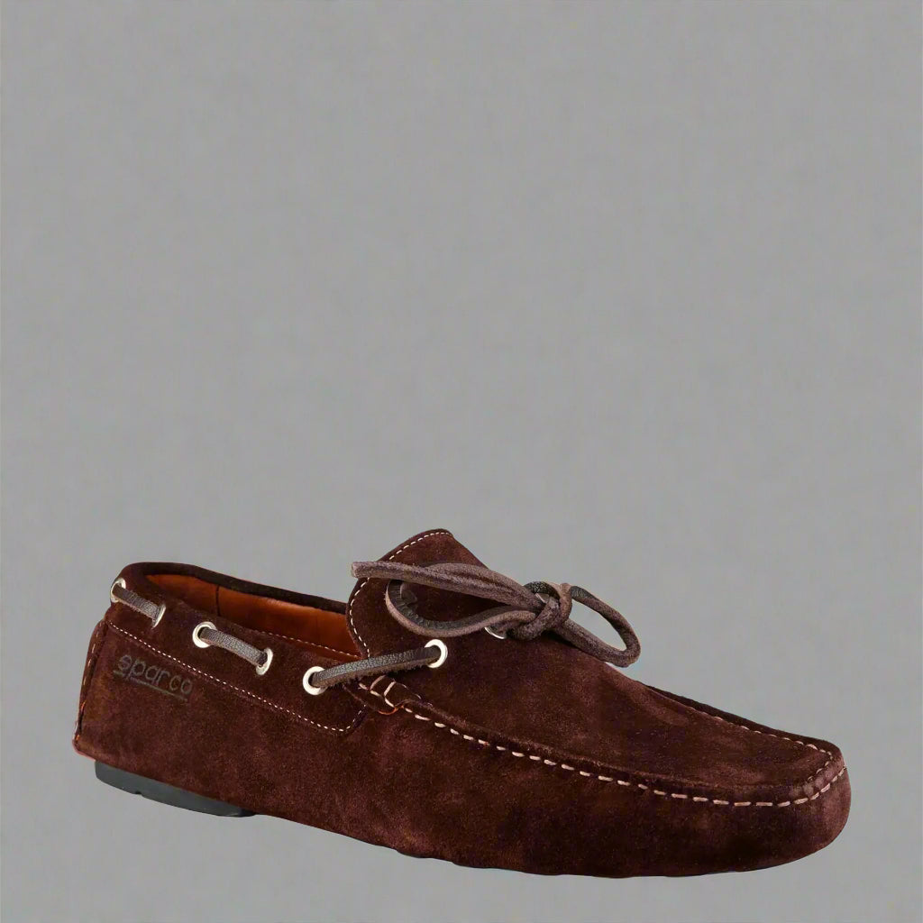 Sparco men's maroon suede Moccasins