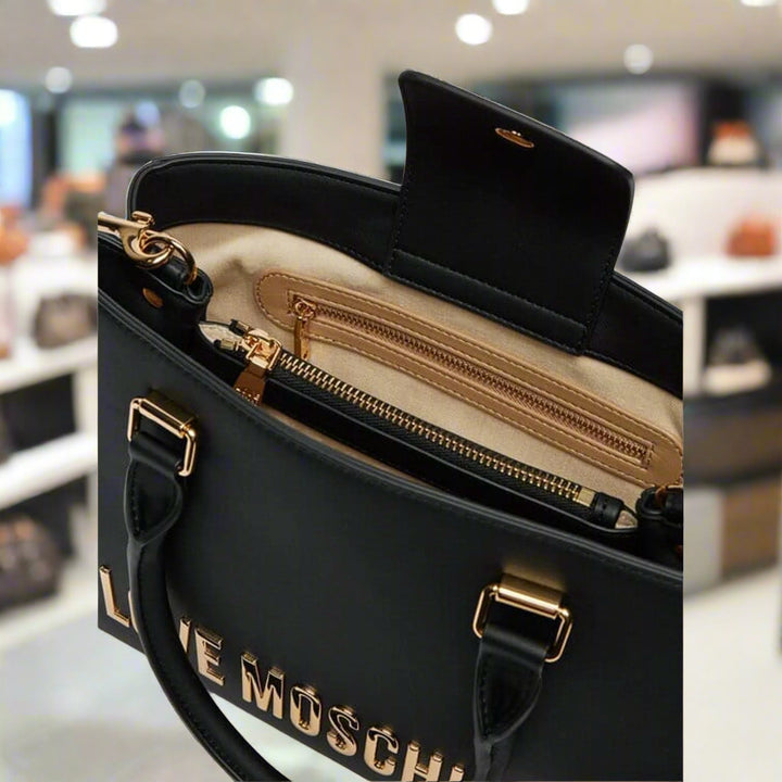 Love Moschino black synthetic Handbags