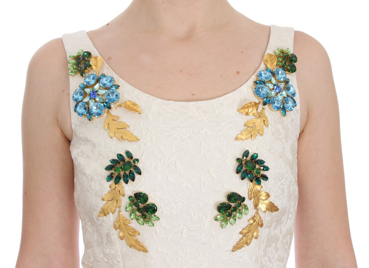 Robe fourreau élégante en brocart fleuri DOLCE &amp; GABBANA