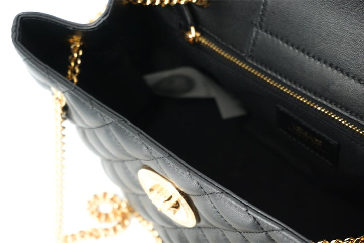 VERSACE Elegant Quilted Nappa Leather Tote Bag