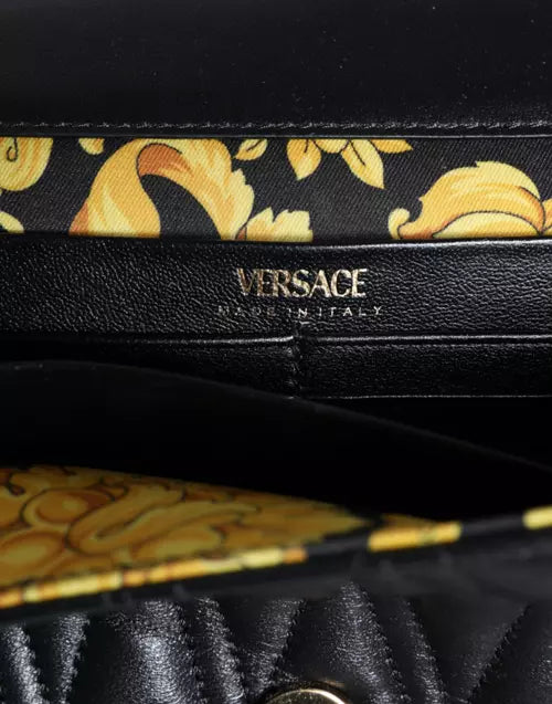 BOLSO BANDOLERA MINI DE PIEL NAPA NEGRO DE VERSACE