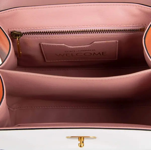 Dolce & Gabbana MULTICOLOR LEATHER "WELCOME" DI CALFSKIN HANDBAG