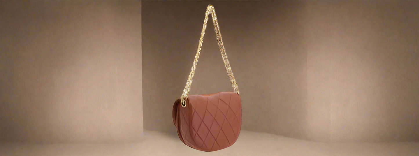 Bolso de hombro de piel marrón de Burberry 