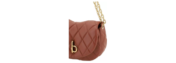 Bolso de hombro de piel marrón de Burberry 