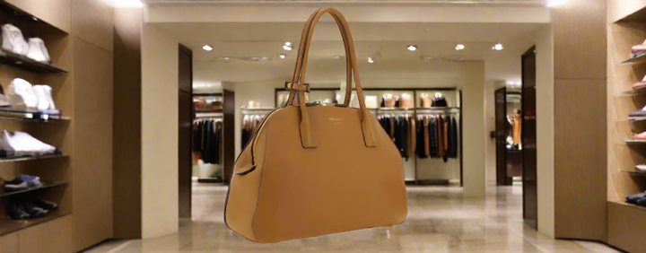 BOLSO DE HOMBRO PRADA DE PIEL MARRÓN ITALIA