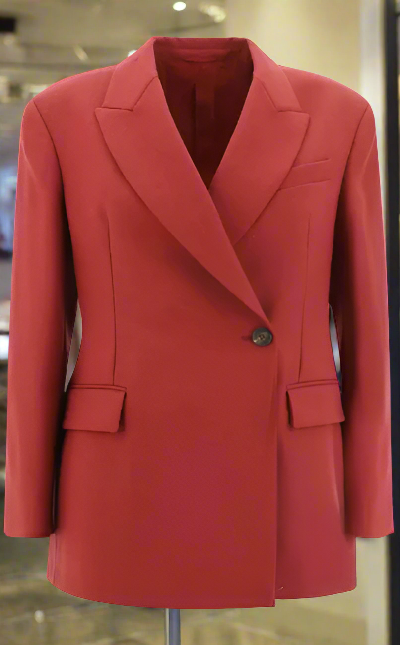 CHAQUETA BLAZER ROJA PARA MUJER DE BRUNELLO CUCINELLI ITALIA 