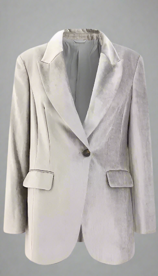 Brunello Cucinelli women's silver-grey BLAZER JACKET