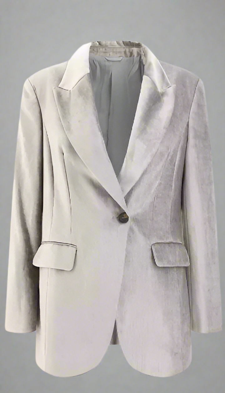 Brunello Cucinelli women's silver-grey BLAZER JACKET