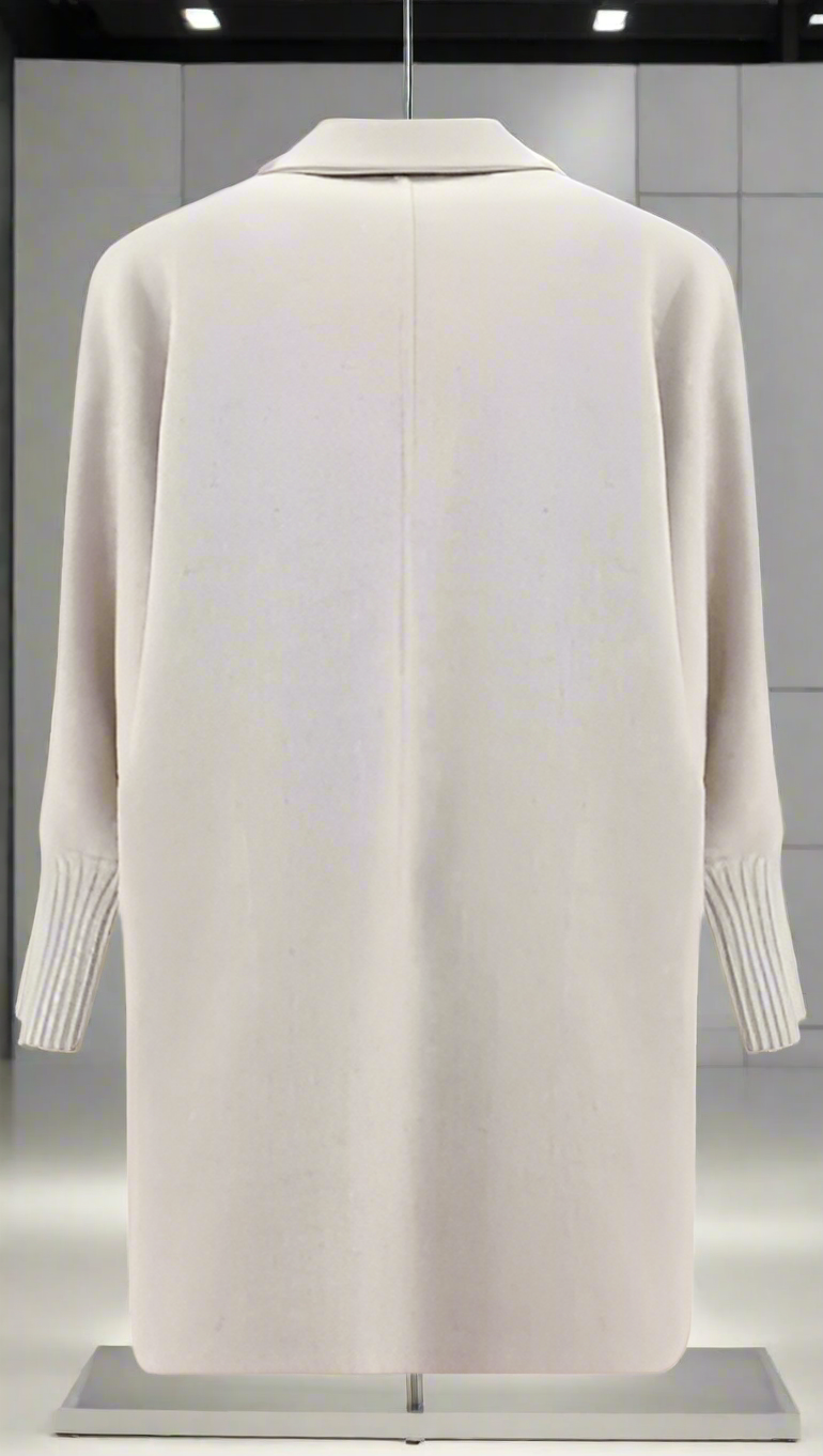 Manteau en cachemire blanc cassé pour femme Brunello Cucinelli 