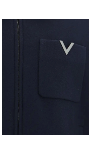 VESTE Valentino Pap pour homme avec logo « V » bleu marine 