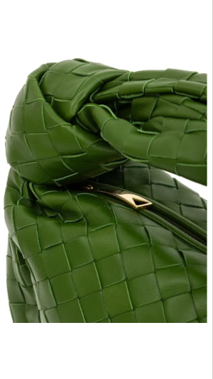 BOTTEGA VENETA GREEN LEATHER HANDBAG