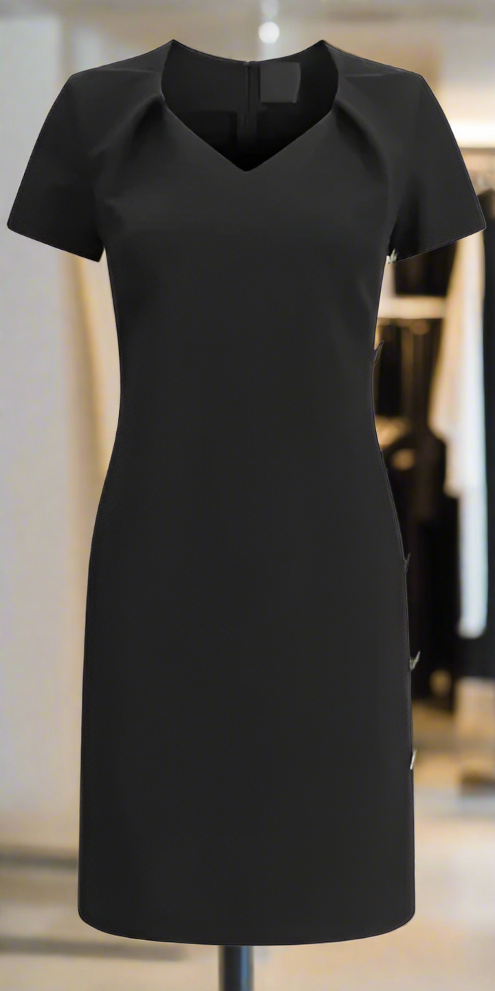 VESTIDO GIVENCHY CON BOTONADILLA LATERAL NEGRO 