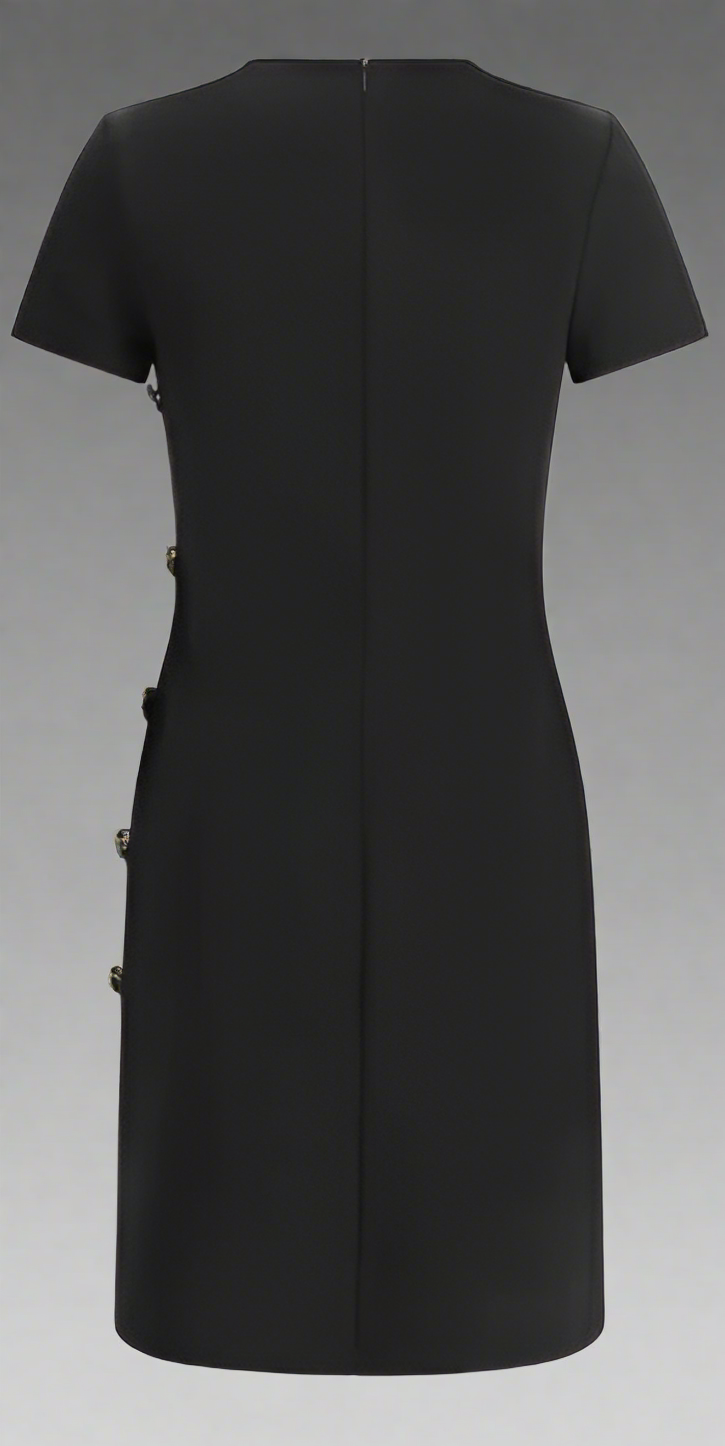 VESTIDO GIVENCHY CON BOTONADILLA LATERAL NEGRO 