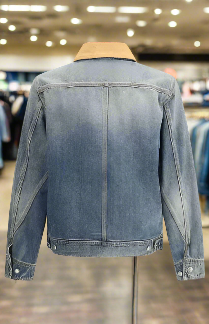 Veste en jean à col en daim pour homme Alexander McQueen 