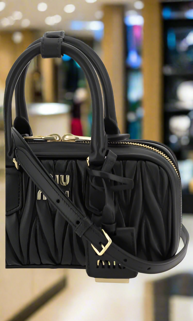 BOLSO DE MANO ARCADIE MINI NEGRO MIU MIU ITALIA 