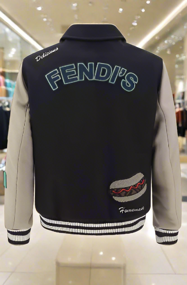 VESTE BOMBER FENDI POUR HOMMES DE STYLE COLLÈGE 