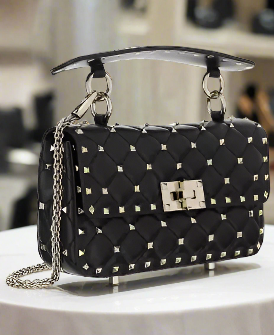 BOLSO PEQUEÑO DE PIEL ROCKSTUD SPIKE DE VALENTINO GARAVANNI 