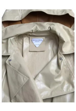 CHAQUETA TRENCH DE PIEL DE CORDERO BEIGE PARA HOMBRE DE BOTTEGA VENETA