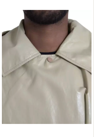 CHAQUETA TRENCH DE PIEL DE CORDERO BEIGE PARA HOMBRE DE BOTTEGA VENETA