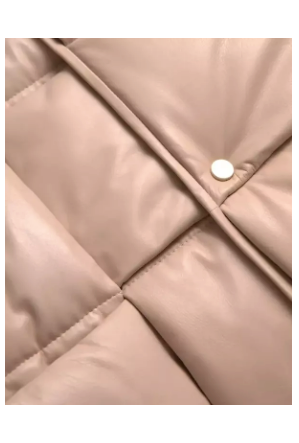 CHAQUETA DE PIEL DE BECERRO SIN MANGAS ACOLCHADA EN COLOR BEIGE DE BOTTEGA VENETA