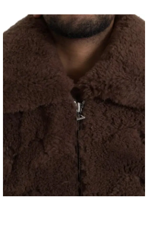 Bottega Veneta BROWN FUR LAMB SHEARLING COAT JACKET