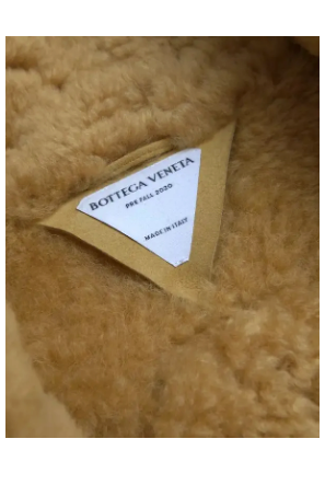 Bottega Veneta YELLOW WOOL LONG TEDDY COAT JACKET