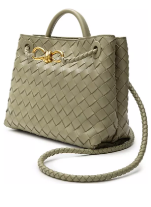 BOLSO DE MANO DE PIEL VERDE DE BOTTEGA VENETA