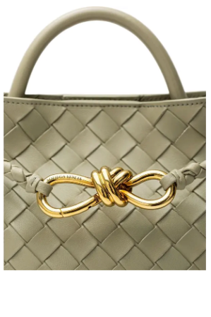 BOLSO DE MANO DE PIEL VERDE DE BOTTEGA VENETA