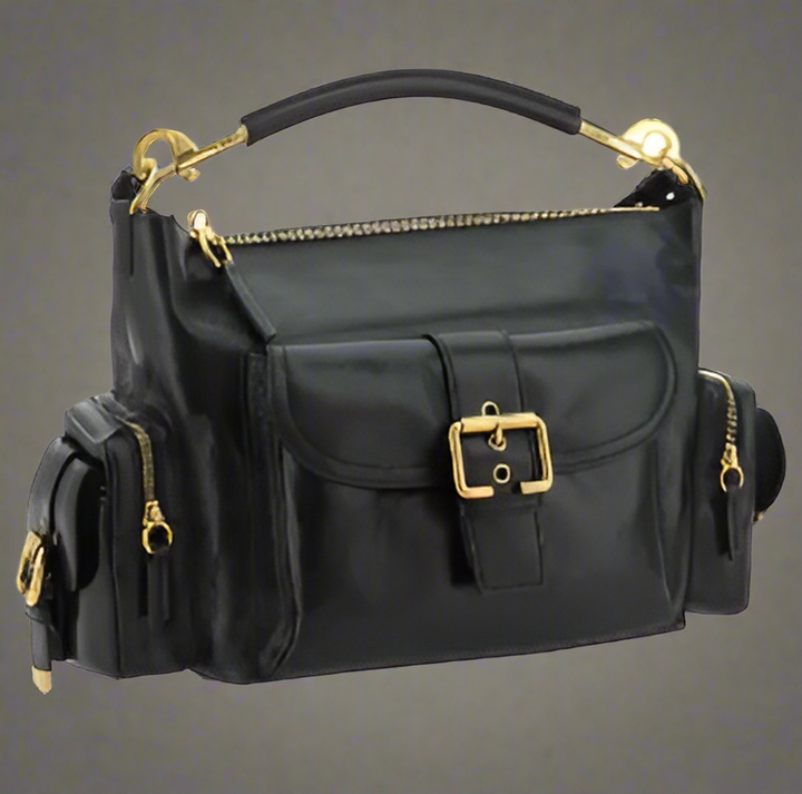 Chloé black leather camera bag