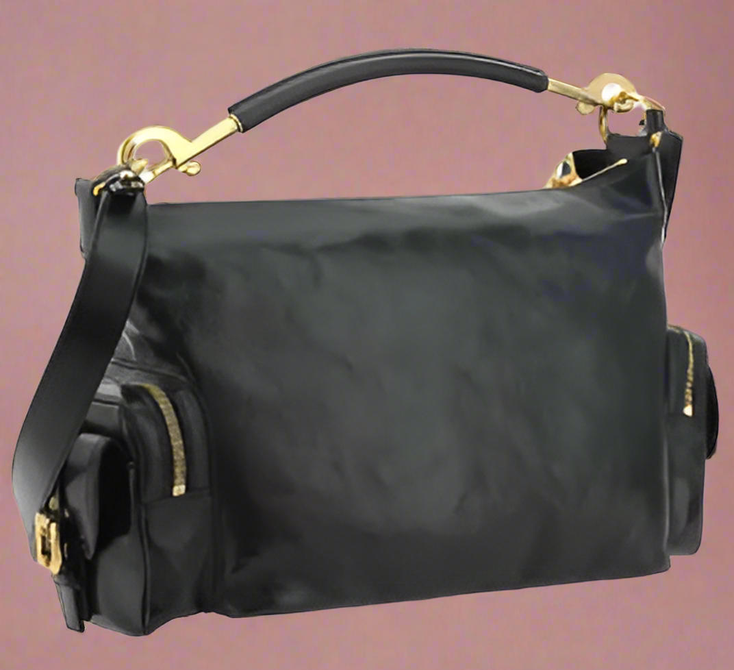 Chloé black leather camera bag