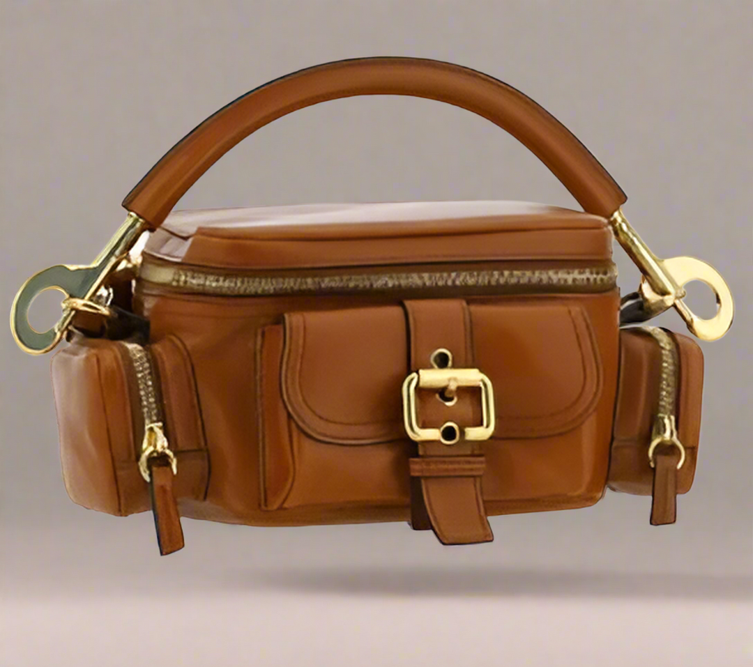 Chloé brown leather camera bag