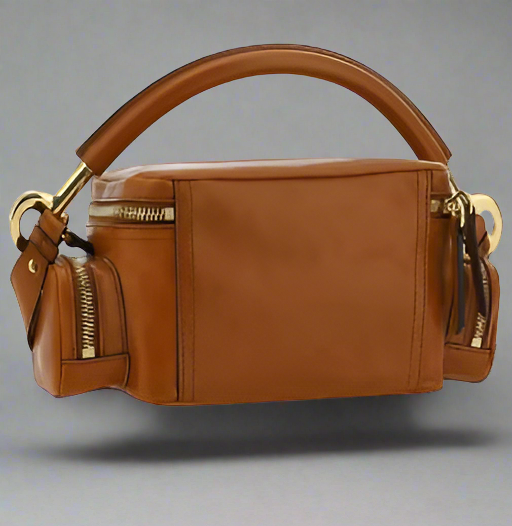 Chloé brown leather camera bag