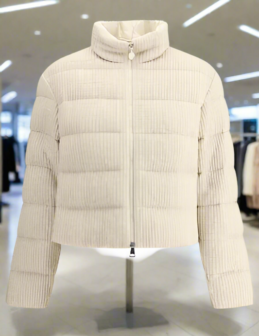 MONCLER WOMEN'S WHITE THOIRY DOWN JACKET