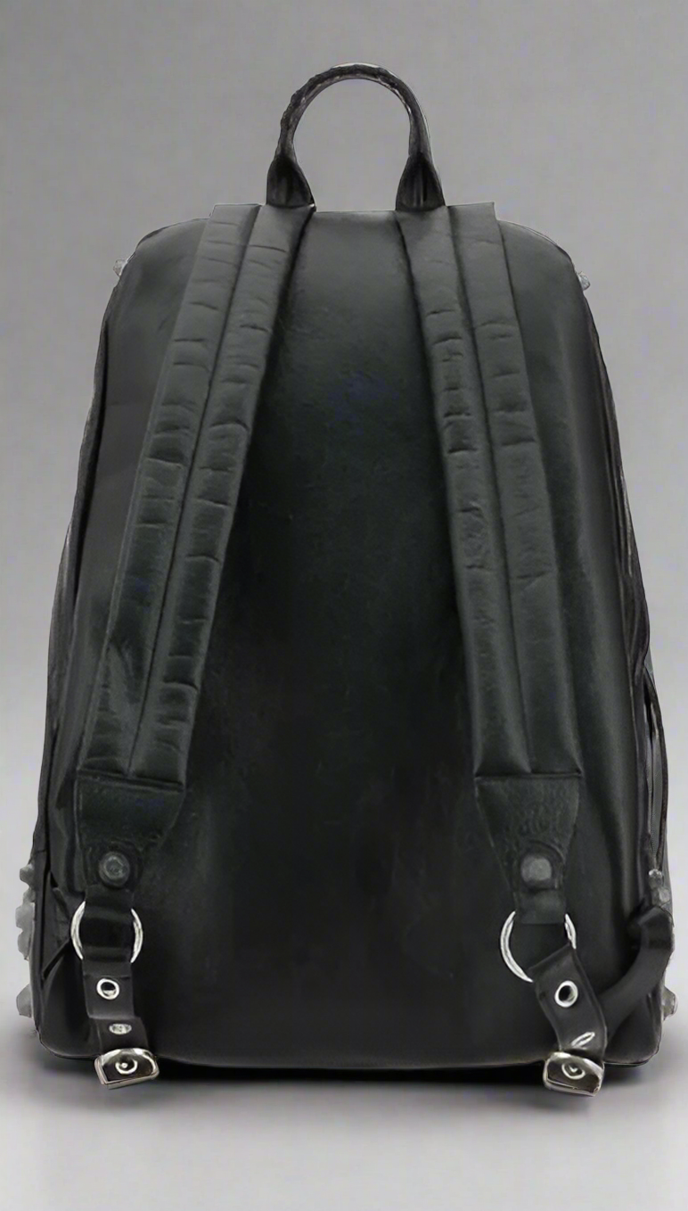 BALENCIAGA men's black/white logoed backpack