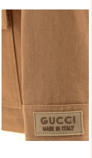 GUCCI MEN'S BROWN DENIM JACKET