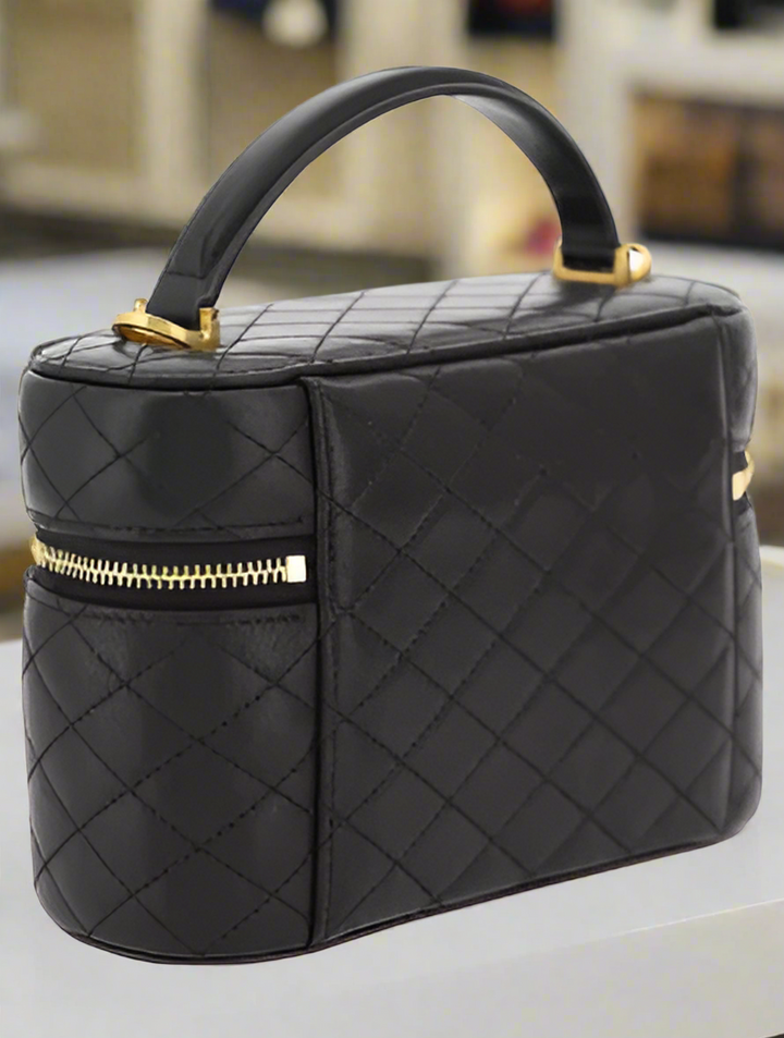 SAINT LAURENT BLACK LEATHER HANDBAG