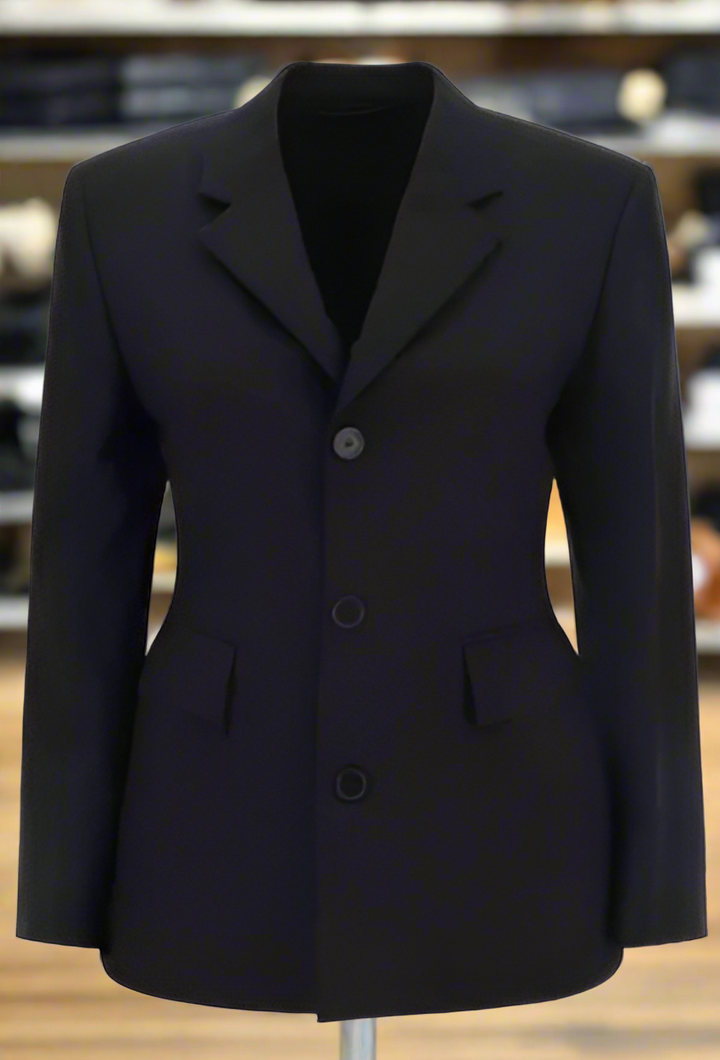 BALENCIAGA WOMEN'S BLACK HOURGLASS BLAZER JACKET