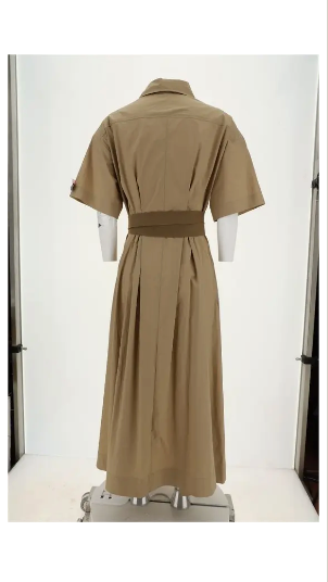 Brunello Cucinelli beige long dress Italy