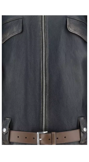 Prada women's belted LEATHER JACKET