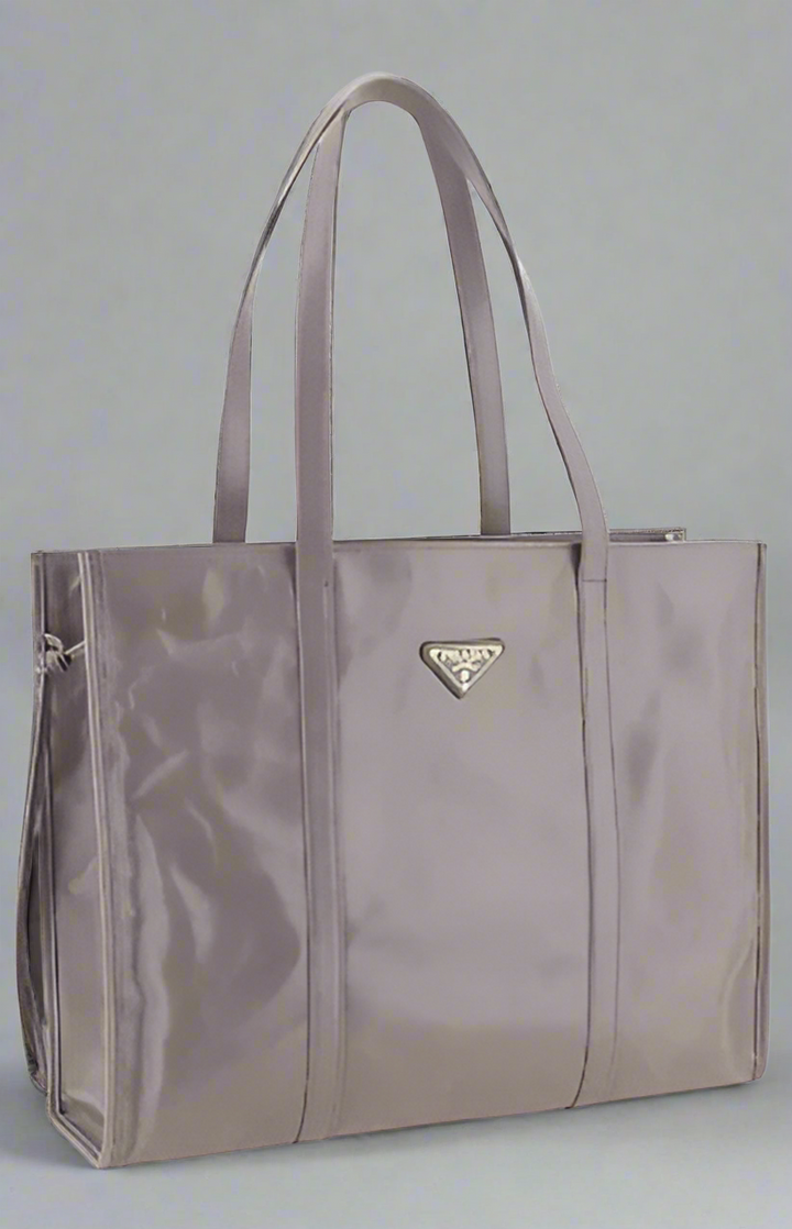 Prada grey leather SHOULDER BAG