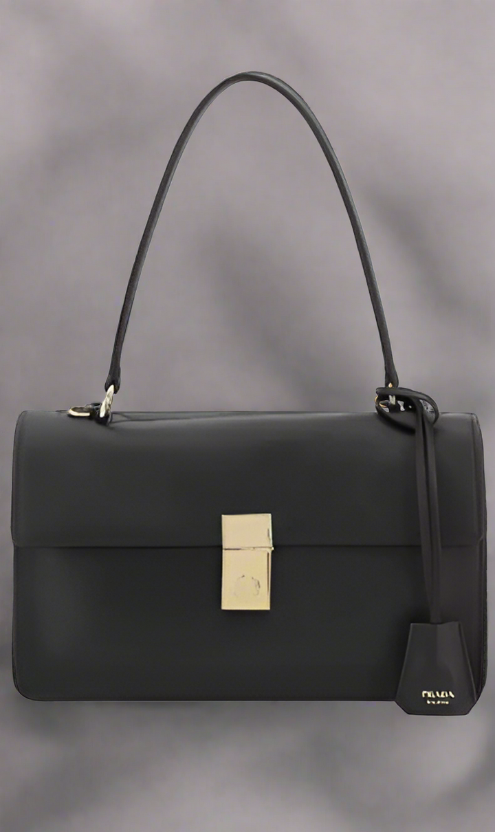 Prada black leather SHOULDER BAG